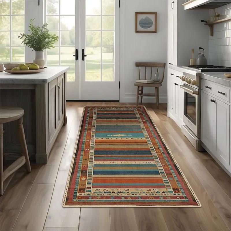 Non-slip Kitchen Rug Runner Rug Laundry Mat Hallway Entryway Machine Washable with Low Pile Safe for Pets and Children Fashion
