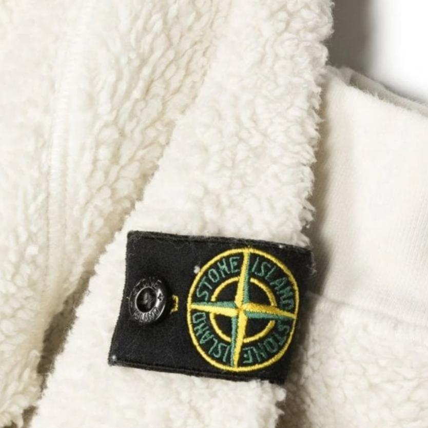 STONE ISLAND Logo Patch Crewneck Sweatshirt Kids Sweatshirt Ivory 771660143-V0097