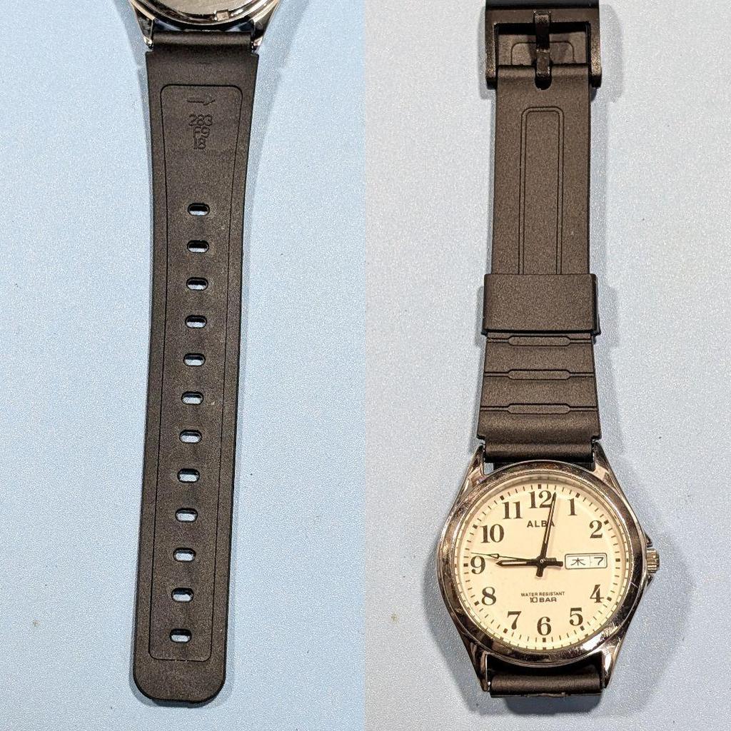 Used SEIKO ALBA Men's Movable R-97 with Battery Replaced