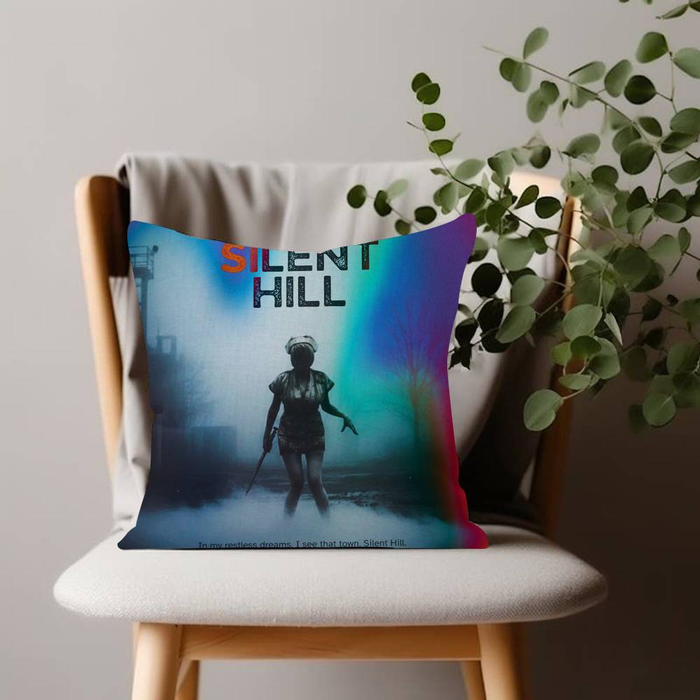 Hot Classic Silent Hill Game Anime Pillow Cushion Cover Pillowcase Living Room Sofa Home Decor Customized