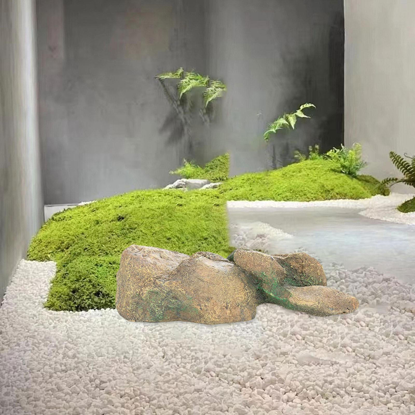 

Искусственная ландшафтная альпийская горка Легко установить Реалистичные поделки Каменное украшение Миниатюры 25.5x13.5x7.3cm