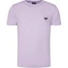 Solid Color Logo Pattern Crew Neck Pullover Short Sleeve T-Shirt Men Tops Light-Purple 211818-4R463-08990