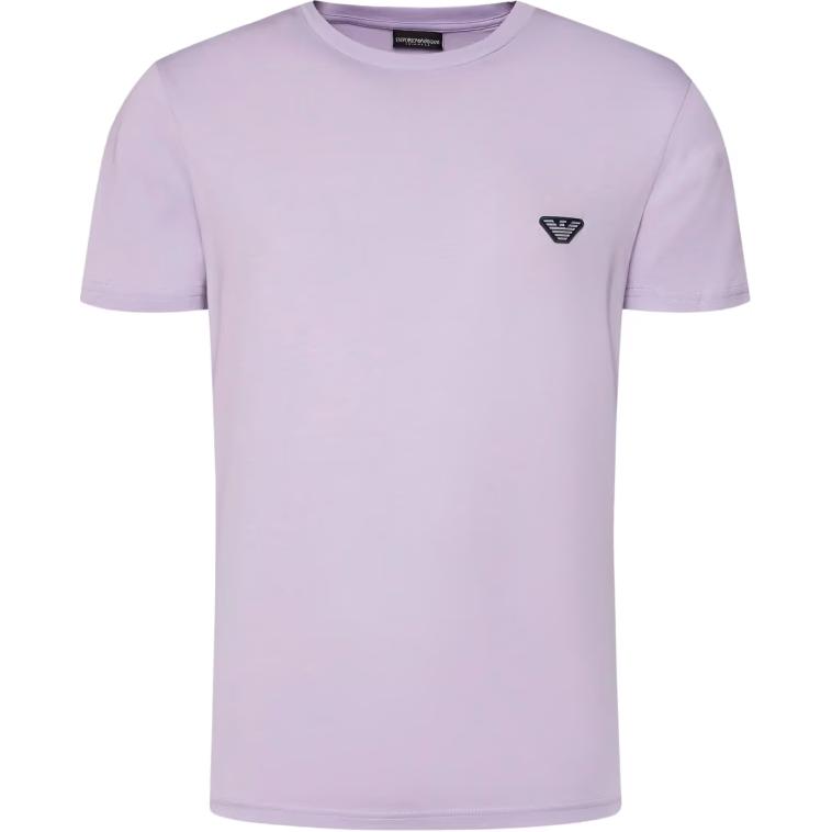 

Emporio Armani Solid Color Logo Pattern Crew Neck Pullover Short Sleeve T-Shirt Men tops Light-Purple 211818-4R463-08990 XL