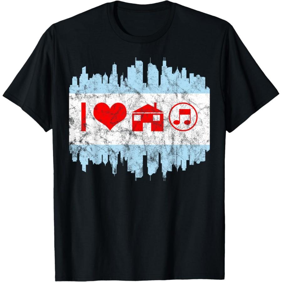 

Chicago House Music DJ Flag T-Shirt XXXXXL чёрный