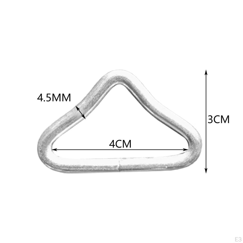 Triangle Buckle Accessories Spring Buckles Connectors High Strength Steel Ring for Kids