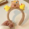 Duck Animal Fluffy Hair Hoop Non-slip Cartoon Hairbands Headpiece Face Washing Hair Hoop  Daily