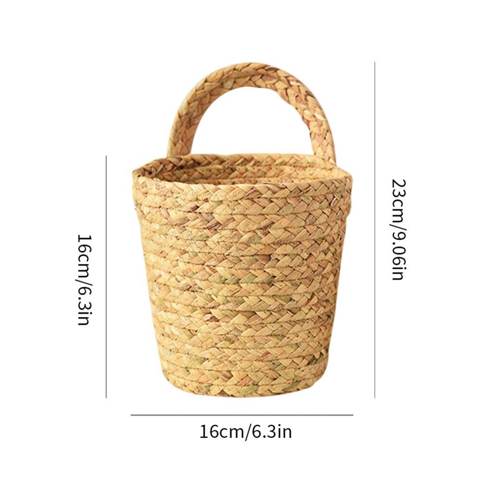 

Seaweed Weaving Storage Basket Wall Hanging Basket White + Puddle Hanging Basket Small