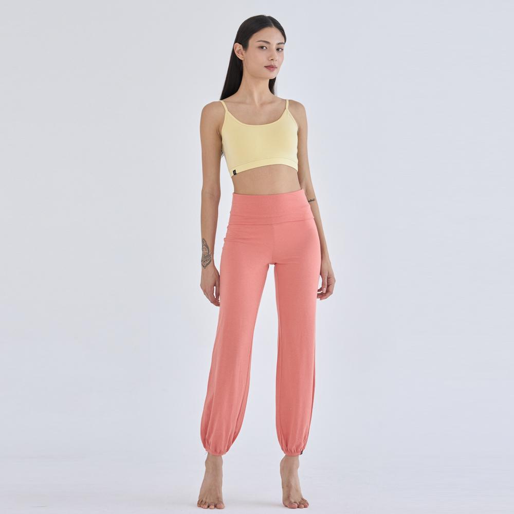 OZEZ Ozpg6030 Fold-Up Modal Yoga Pants - Orange