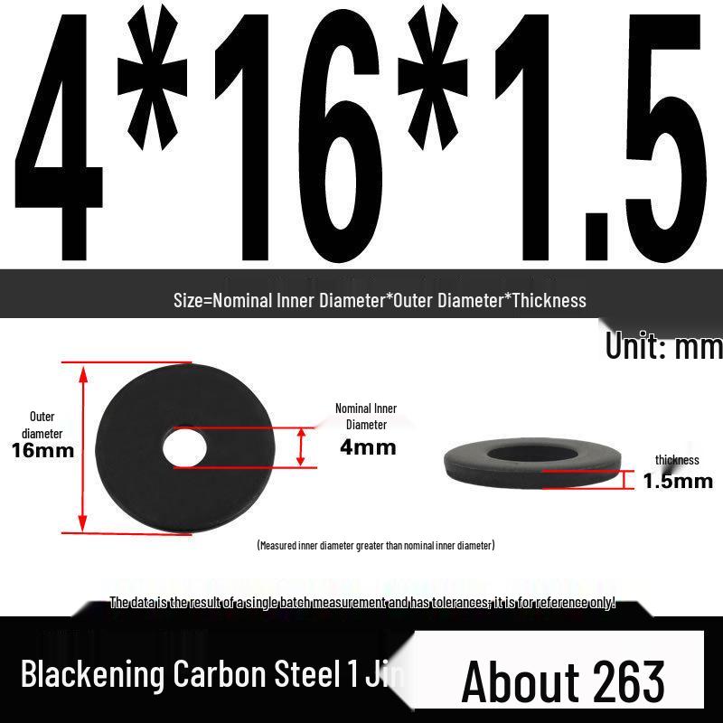 Blackened Thickened Oversized Metal Washer
