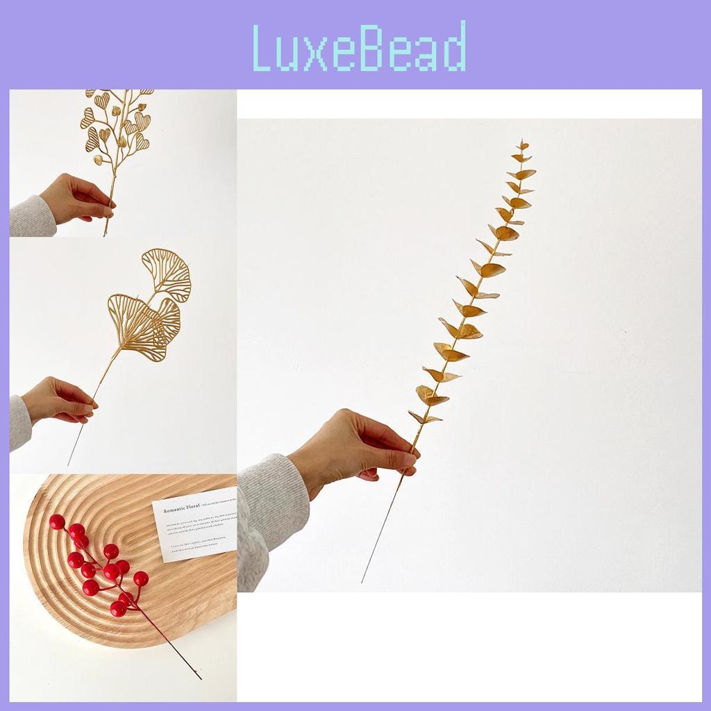 Bucket Diy Fortune Set With Artificial Lucky Fruit And Golden Leaves For Home Decor