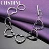 CHSHINE 925 Sterling Silver Love Heart Chain Bracelet For Women Wedding Party Fashion Charm Jewelry