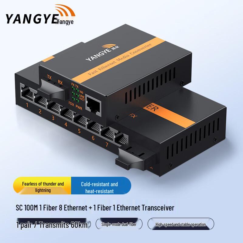 Yangye 100Mbps Single-Mode Fiber Optic Transceiver