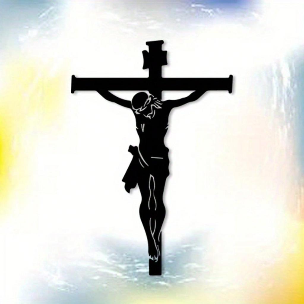 Vintage Metal Wall Cross Christian Iron Sculpture Church Home Faith Decor Gift