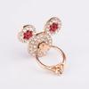 Mouse Head Diamond Ring Buckle Holder Eject 161 Degree Rotation Phone Holder Metal Holder Smartphone/Tablet Holder