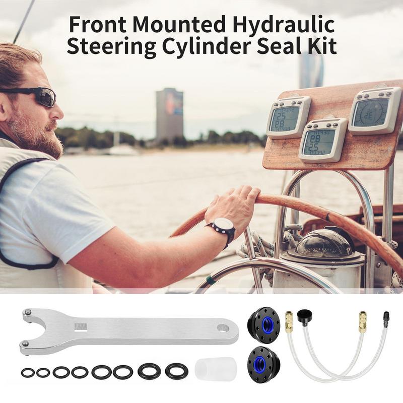 Kit Etanșare Cilindru Direcție Hidraulic Montare Frontală Cu Cheie Pini Pentru TM HS5157 Accesorii Barcă Piese Auto Marine Cu Cheie