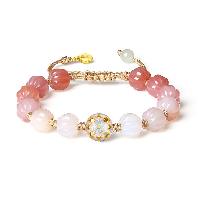 

Star City S925 Hetian Jade Wish-Granting Bracelet with Light Luxury Agate – Perfect Gift for Besties
