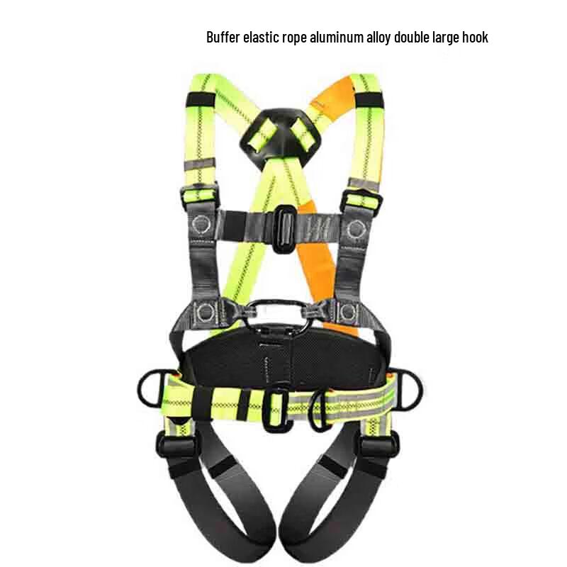 Linpan Reflective High-Altitude Safety Harness with Buffer Rope One Size