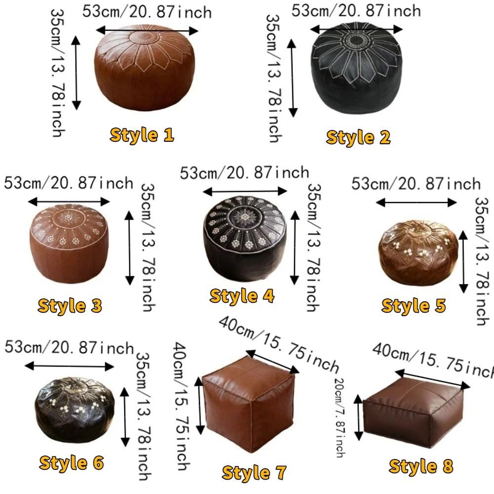 Waterproof Pumpkin Pouf Cover Round Sofa Stool Cover Storage Leg Bench Home Furniture