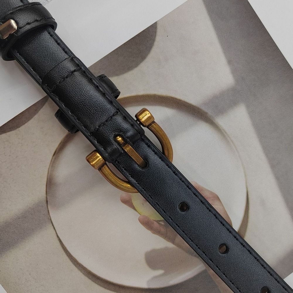 Versatile PU Leather Belt Simple Trendy Waistband Retro Waist Belt  Dresses Decoration