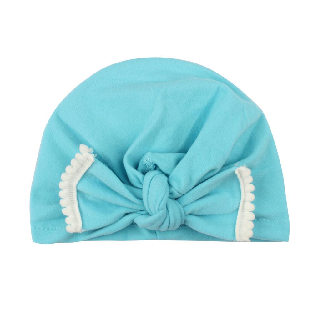 Newborn  Bowknot Turban Knot Cap Cute Beanie Head Warp Cap