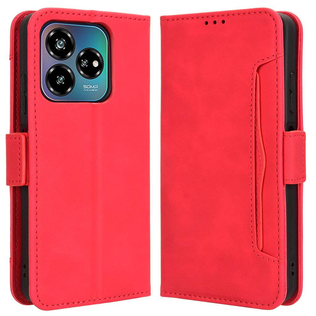 For ZTE Axon 60 Lite/Blade V60 Vita Wallet Case Leather Phone Cover with Multiple Card Slots