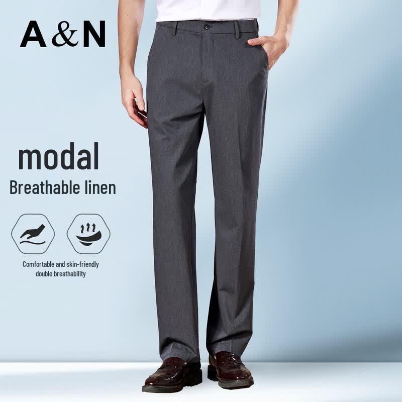 Men s Modal & Linen Blend Breathable Casual Pants 29