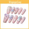 Unique Pink Dream Island Wearable Armor Nail Art Stickers Handcrafted Phototherapy Cute Sweet Fresh Minimalistic Love Heart Pattern
