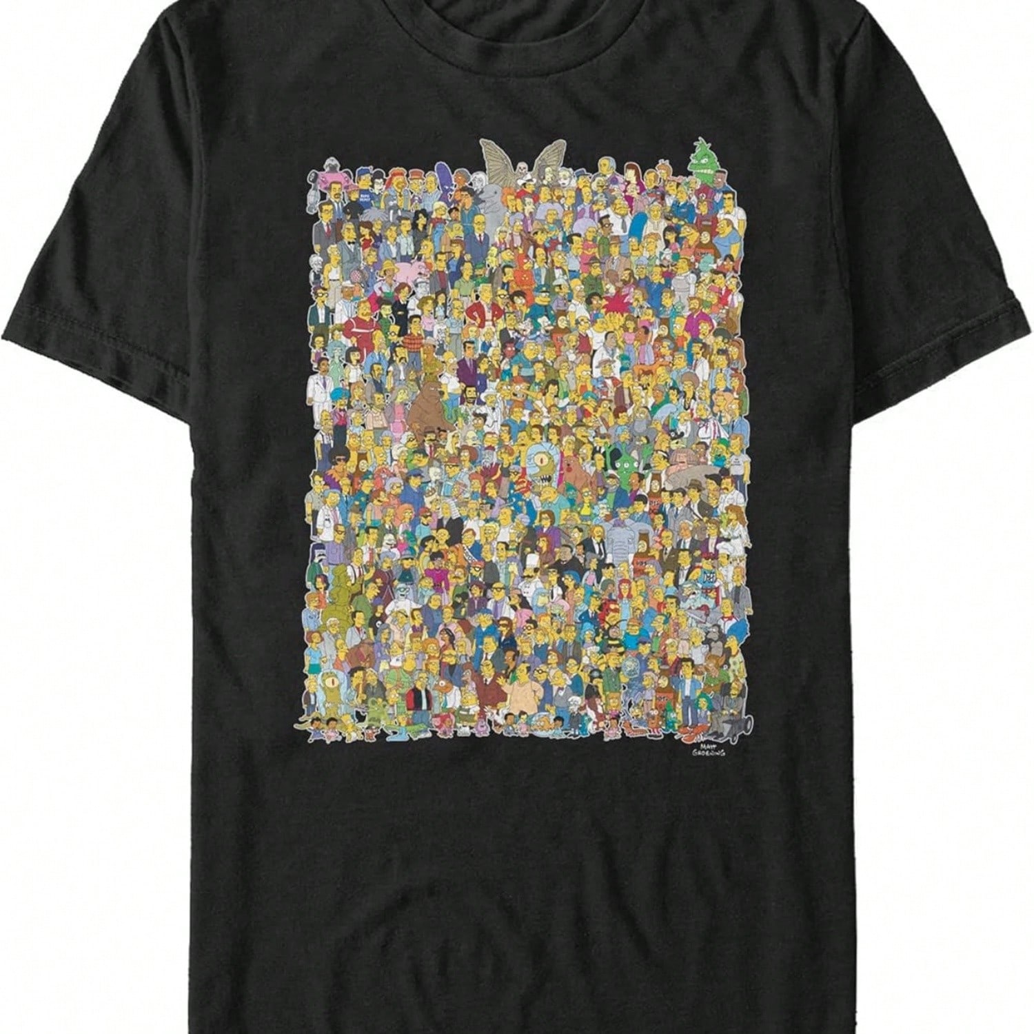 Men s The Simpsons All Of Springfield Character Collage T-Shirt S разноцветный