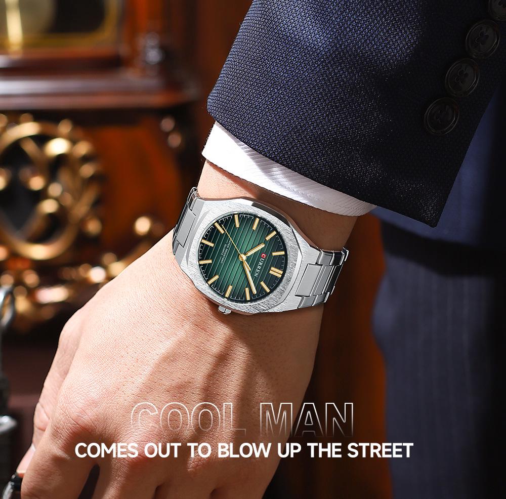 CURREN 8456 Men's Business Quartz Waterproof Steel Wristwatch