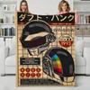 Musik D-Daft Punk Wurf Flanelldecke Perfekt für Sofa Büro Bett Reisen Schlafen Lesen Entspannen Camping Ganzjahresnutzung