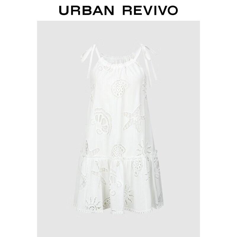 UR2026 Women s Embroidered Spaghetti Strap Mini Dress XS