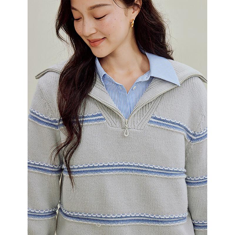 

Женский трикотажный свитер Yinman в стиле ретро, с цветными блоками, полосатый, с лацканами XL