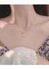 Sterling Silver Zirconia Solitaire Necklace: Six-Prong Light Luxury Clavicle Chain, High-End Niche Design.