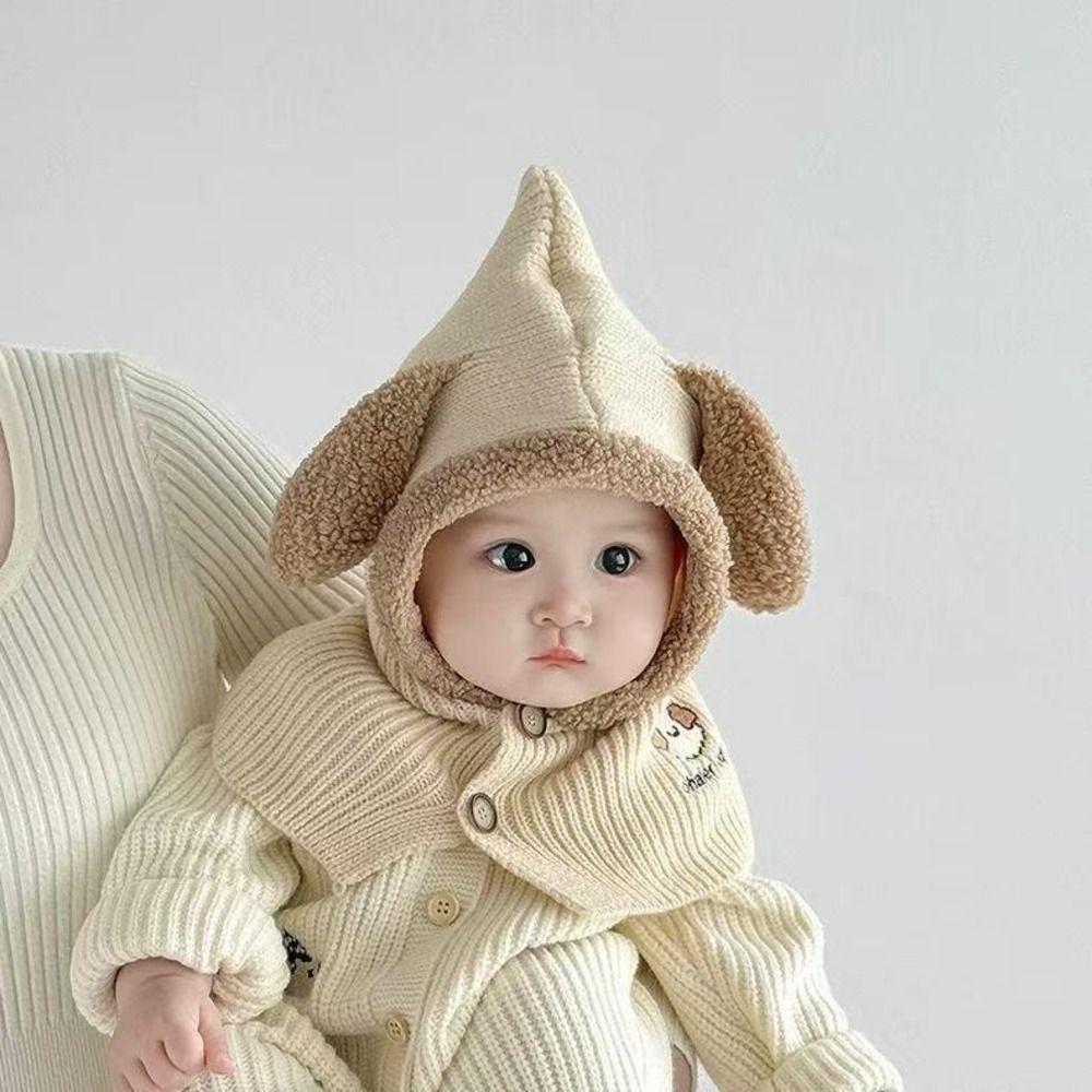 Neck Warmer Knitted Ear Flap Hat Thick Warm Baby Dog Ear Hat Fall Winter Knit Hat  Winter Season