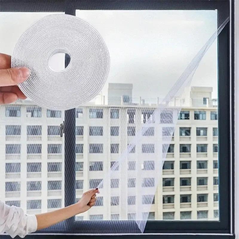 Anti Fly Mosquito Net DIY Self-Adhesive Fly Mosquito Window Mosquito Insect Bug Net Curtains for Window Screen Repair Mesh