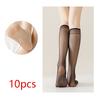10PCS/Lot Women's Ultra-thin Socks Female Summer Breathable Long Sock Silk Sheer Tights Elastic Transparent Solid Color Stocking