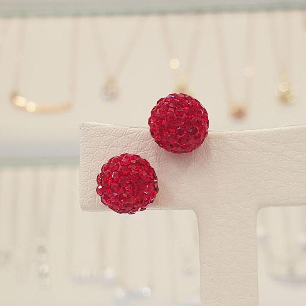 Volare Savezone01 14K GF 10mm Ruby Ball Earrings Gf104 (S15777146)