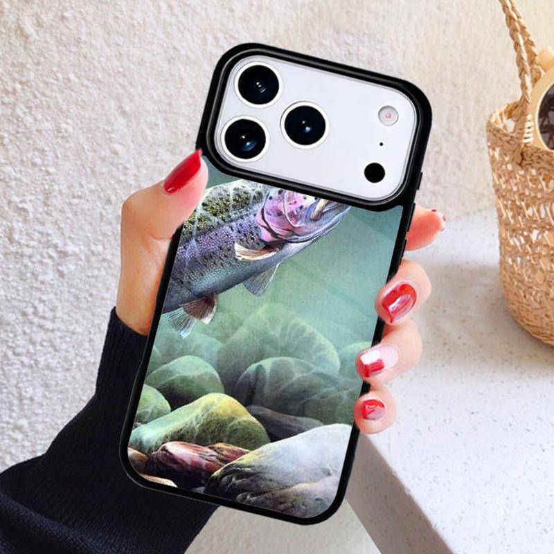 Trout Fish Fishing Phone Case For iPhone 17 Air 16 15 14 13 12 11 Pro Max Plus