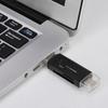 New Multifunctional 3 In 1 TypE C Micro USB Card Reader High Speed Transmission (Black)