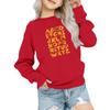 Kids' Fashion Loose-Fit Casual Long-Sleeve Christmas Print Oversized Crewneck Sweatshirt