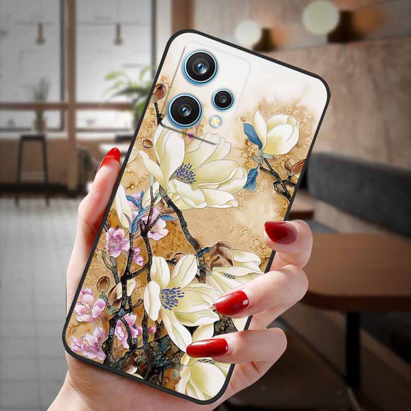 For Realme 9 Pro 5G 2022 Case Cartoon 3D Emboss Flower Relief Phone Cases For realme 9 Pro Plus 5G Silicon Cover Realme9 9pro+