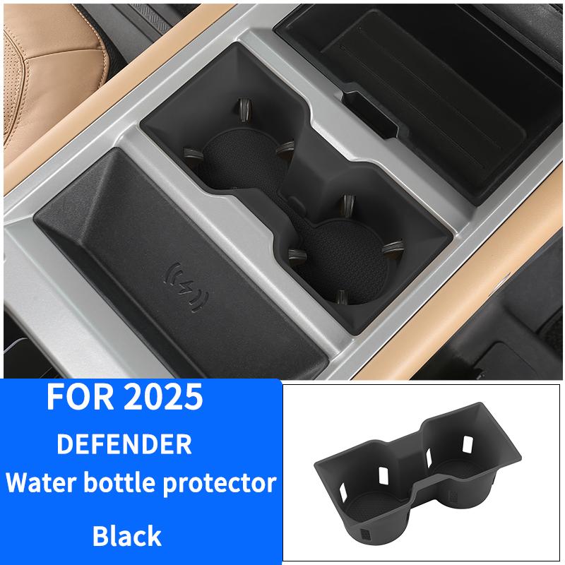 For Land Rover Defender 2025 90 110 130 Wireless Charging Pad Silicone Non-Slip Central Water Cup Holder Modification Accessory