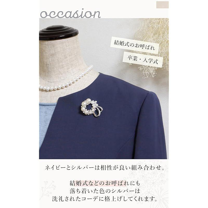 Used petite fleur brooch pearl formal wedding graduation entrance Shichi-Go-San Omiai glass pearl bridal koki gift Mother's Day gift