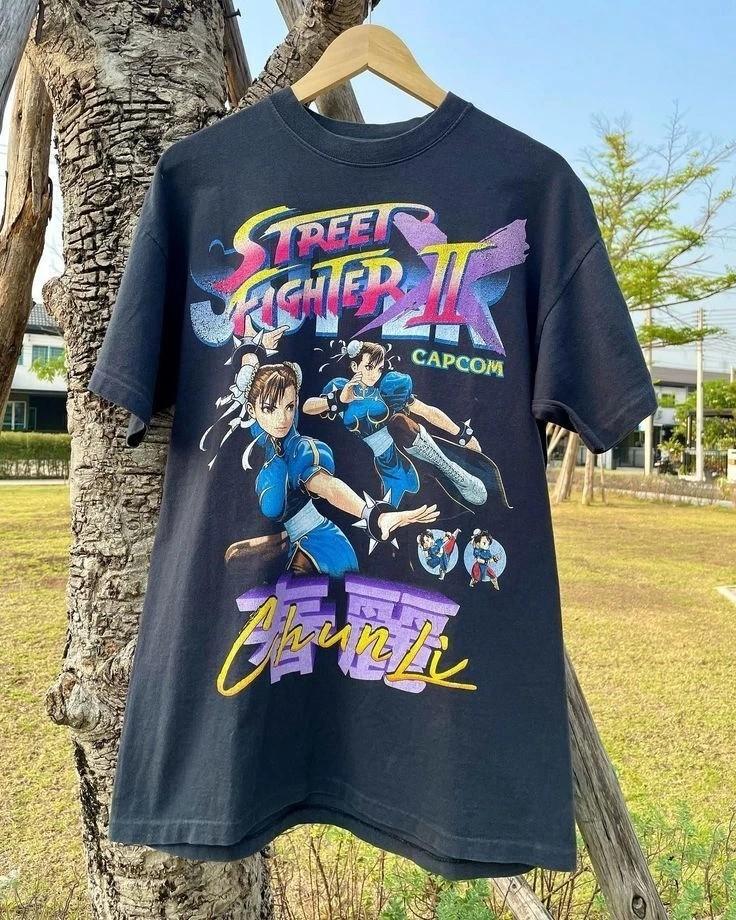 Rare Street Fighter II Graphic Basic Black Graphic T shirt Basic tee S-5XL Unisex T-Shirt M