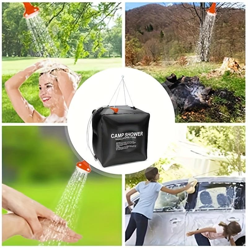 Solar Shower Bag 40L Durable PVC Portable Camping Shower Bag - Ideal for Outdoor Bathing and Handwashing during Hiking and Mountaineering
