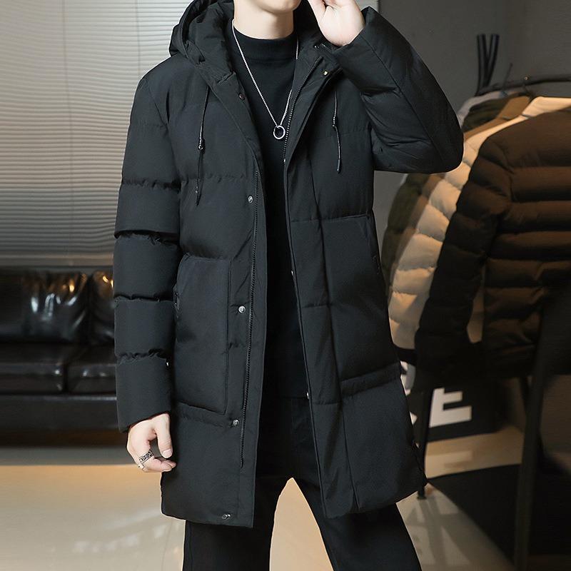 Winter new large size cotton clothes urban men's green medium and long cold cotton clothes men's warm jackets