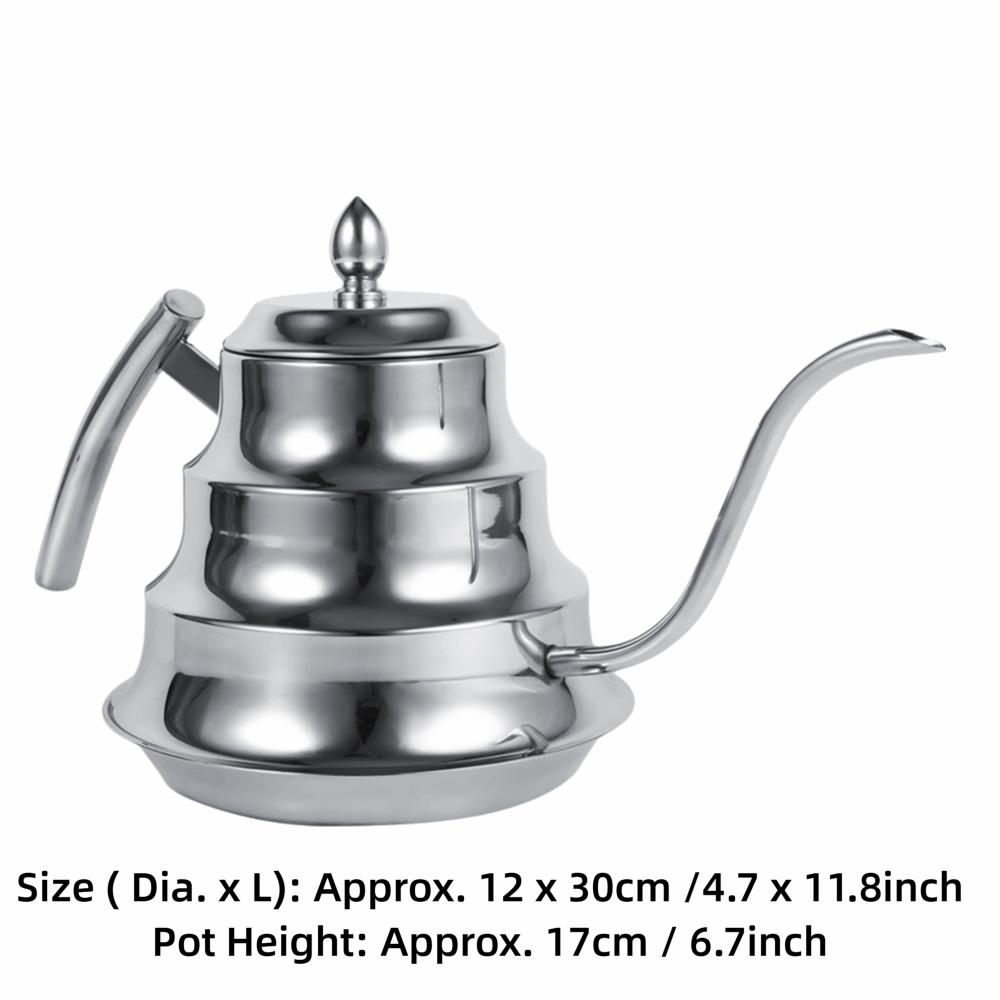 Bambujoint Design Svanhals Kaffekanna Rostfritt Stål Häll Över Kaffekanna Teinfusion
