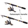 Fishing Rod Reel Combos Telescopic Fishing Pole Spinning Reel Travel Saltwater Freshwater Fishing