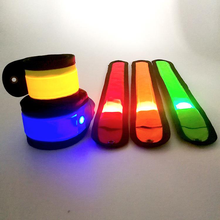 Luminous LED Slap Bracelet for Night Running - Reflective Wristband/Cheering Foot Ring
