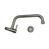1pc SUS304 Stainless Steel Splash-Proof Faucet Brushed Finish Wall-Mounted Single Cold Faucet with Valve Core, Classic Design for Kitchen Sink Faucet